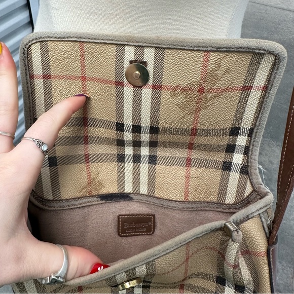 Burberry Bags Vintage Burberrys Crossbody Coated Canvas Purse